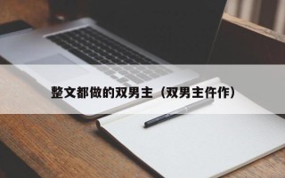 整文都做的双男主（双男主仵作）