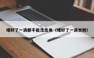 堵好了一滴都不能流出来（堵好了一滴也别）