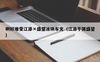 啊好难受江添×盛望冰块车文（江添干哭盛望）